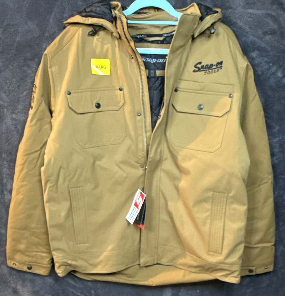 Snap-On Legend Hooded Jacket Size XL 105th Anniversary Gold Tan New With Tags